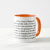 Mug Conseil Drôle D'Un Kangourou (Devant droit)