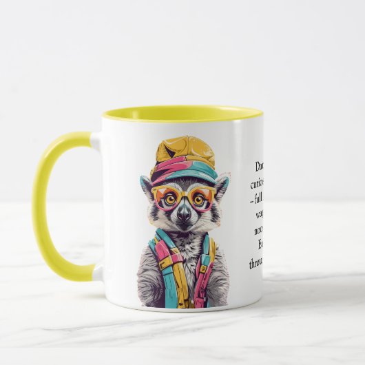Mug Conseil Drôle D'Un Lemur (Gauche)