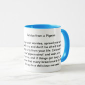 Mug Conseil Drôle D'Un Pigeon (Devant droit)