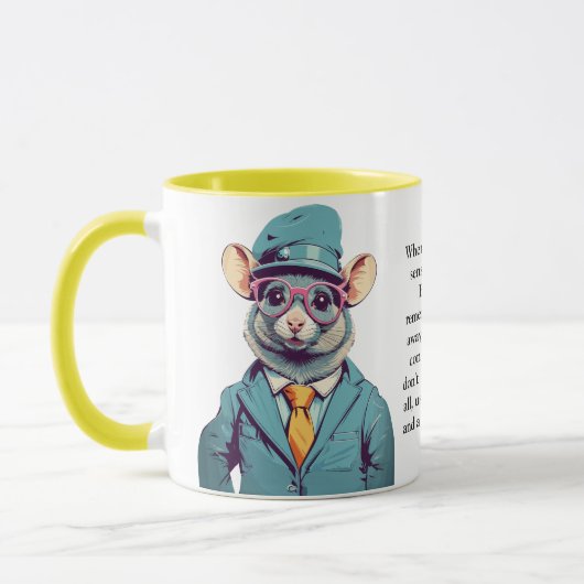 Mug Conseil Drôle D'Un Rat (Gauche)