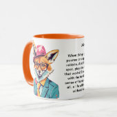 Mug Conseil Drôle D'Un Renard (Devant gauche)