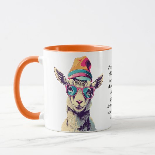 Mug Conseil Drôle D'Une Chèvre (Gauche)