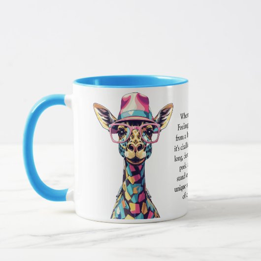Mug Conseil Drôle D'Une Giraffe (Gauche)