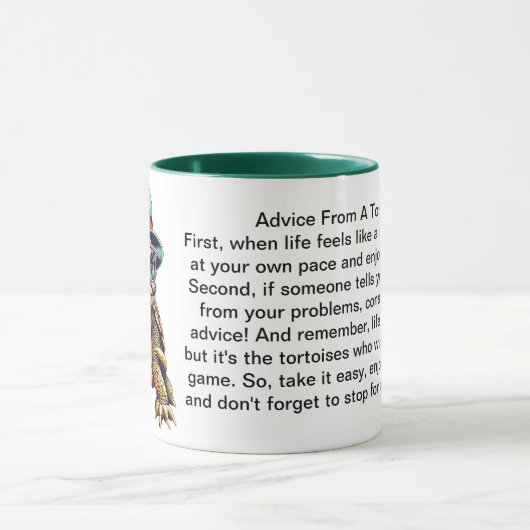 Mug Conseil Drôle D'Une Tortue (Centre)