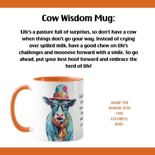 Mug Conseil Drôle D'Une Vache