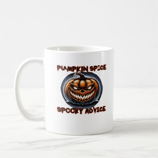 Mug Conseil Éffrayant citrouille épice - Drôle cadeau (Gauche)