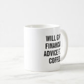 Mug Conseil financier Café amusant planificateur finan (Devant droit)