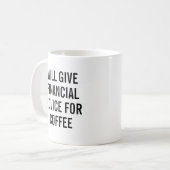 Mug Conseil financier Café amusant planificateur finan (Devant gauche)