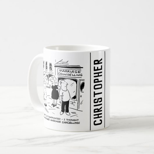 Mug Conseil matrimonial, pas annuler (Devant gauche)