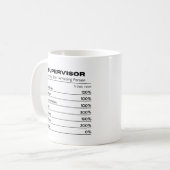 Mug Conseiller du Cool de travail dur du superviseur (Devant gauche)