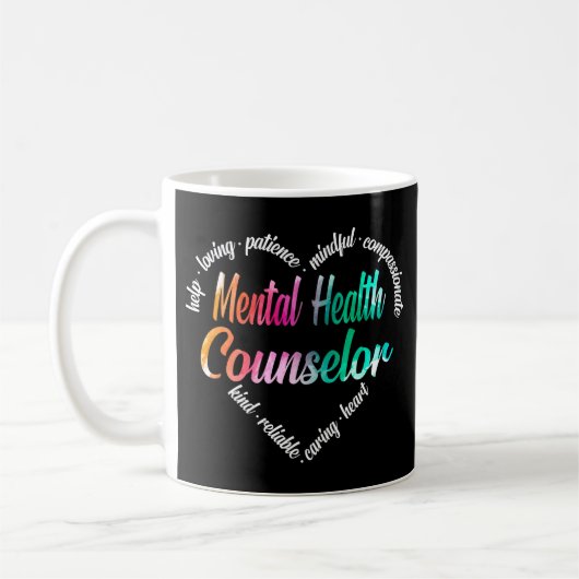 Mug Conseiller en santé mentale Langue du coeur Cloud (Gauche)