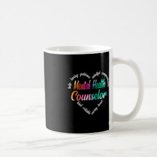 Mug Conseiller en santé mentale Mot de coeur Nuage Wat