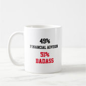 Mug Conseiller financier Badass (Gauche)
