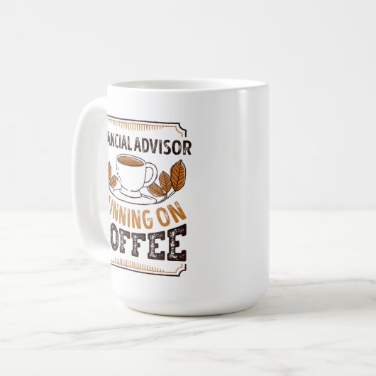 Mug Conseiller financier en cours d'exécution sur Coff (Devant gauche)