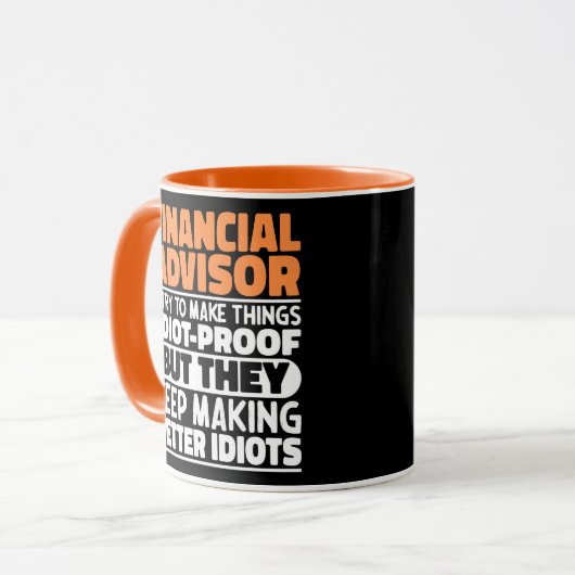Mug Conseiller Financier J'Essaie De Faire Des Choses (Devant gauche)