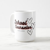 Mug Conseiller scolaire avec coeur (Devant gauche)