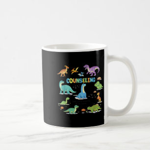 Mug Conseiller scolaire en counseling de dinosaure rét