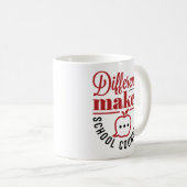 Mug Conseillère d'école pour les concepteurs de différ (Devant droit)