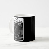 Mug Conseillère en médicaments Nutrition Facts Sarcast (Devant gauche)