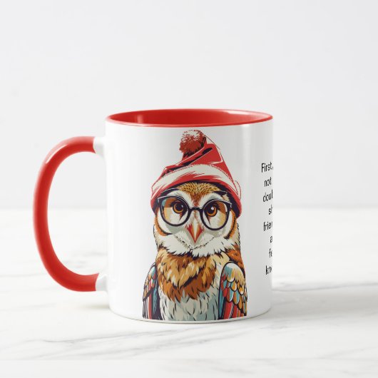 Mug Conseils De Survie De Vacances Drôle D'Un Chouette (Gauche)