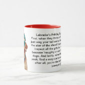 Mug Conseils De Survie De Vacances Drôle D'Un Labrador (Centre)