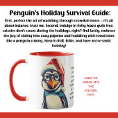 Mug Conseils De Survie De Vacances Drôle D'Un Pingouin