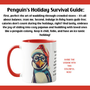 Mug Conseils De Survie De Vacances Drôle D'Un Pingouin