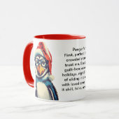 Mug Conseils De Survie De Vacances Drôle D'Un Pingouin (Devant gauche)