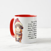 Mug Conseils De Vacances Drôle D'Un Cochon De Guinée (Devant gauche)