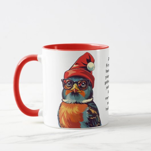 Mug Conseils De Vacances Drôle D'Un Robin Américain (Gauche)