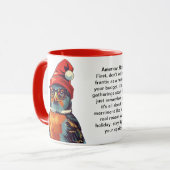 Mug Conseils De Vacances Drôle D'Un Robin Américain (Devant gauche)