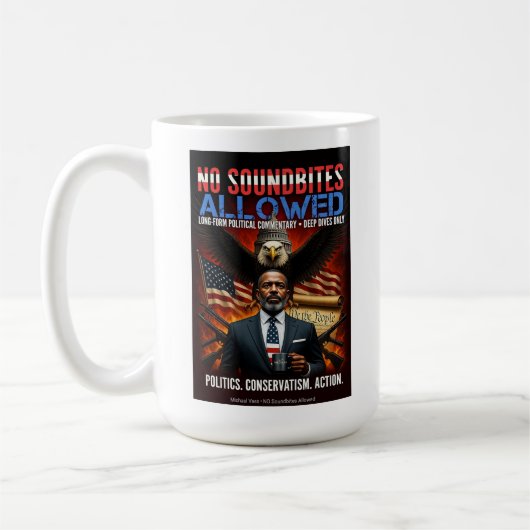 Mug Conservatisme comme café - Noir ! (Gauche)