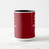 Mug Conserver le calme attraper une police blanche Uni (Centre)