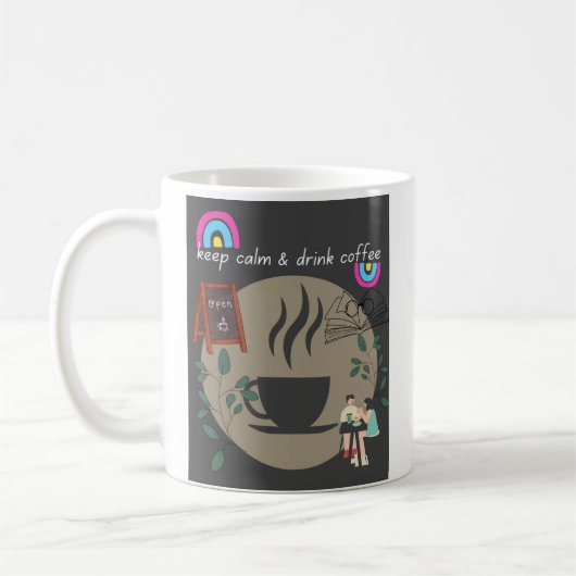 Mug Conserver le calme et boire du café (Gauche)