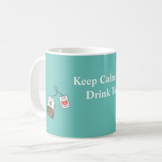 Mug Conserver le calme et boire Tea Mint couleur verte (Devant gauche)
