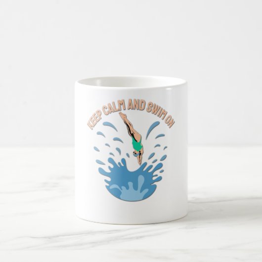 Mug Conserver le calme et la baignade - Conception de (Centre)