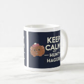 Mug Conserver le calme et la chasse Haggis écossais (Devant droit)