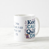 Mug Conserver le calme et la surface inclinée sur la c (Devant droit)