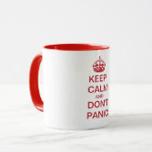 Mug Conserver le calme et ne pas PANIQUE - texte perso (Devant gauche)