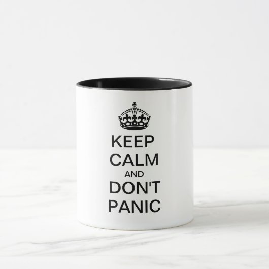 Mug Conserver le calme et ne pas PANIQUER - texte pers (Centre)