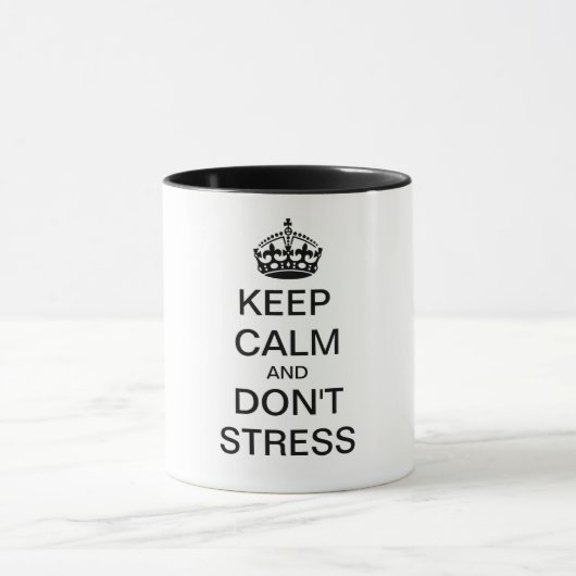 Mug Conserver le calme et NE PAS STRESS - texte person (Centre)