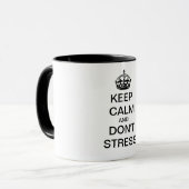 Mug Conserver le calme et NE PAS STRESS - texte person (Devant gauche)