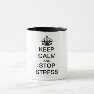 Mug Conserver le calme et STOP STRESS - texte personna