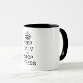 Mug Conserver le calme et STOP STRESS - texte personna (Devant droit)
