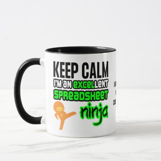 Mug Conserver le calme EXCELlent SPREADSHEET NINJA (Gauche)
