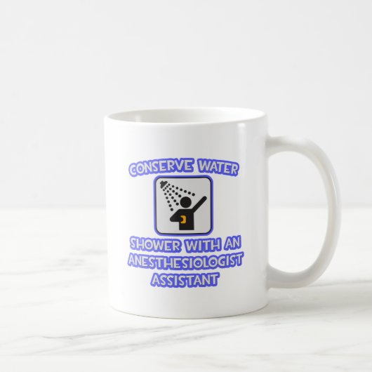 Mug Conserver l'eau. Douche avec anesthésiste (Droite)