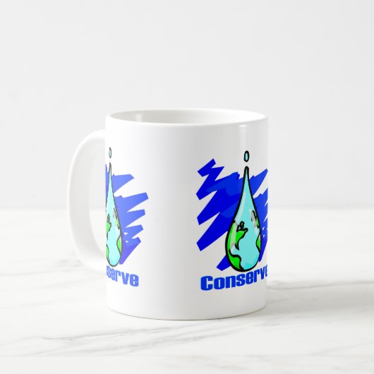 Mug Conserver l'eau Terre goutte d'eau (Devant gauche)