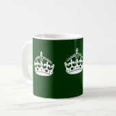 Mug Conserver l'icône de la couronne calme sur le vert (Devant gauche)