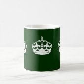 Mug Conserver l'icône de la couronne calme sur le vert (Centre)