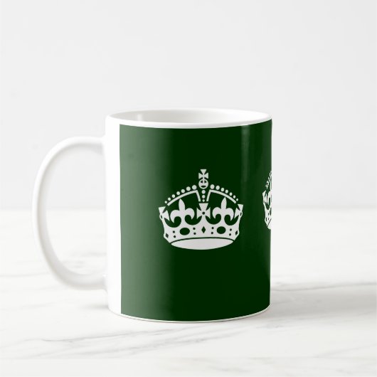 Mug Conserver l'icône de la couronne calme sur le vert (Gauche)